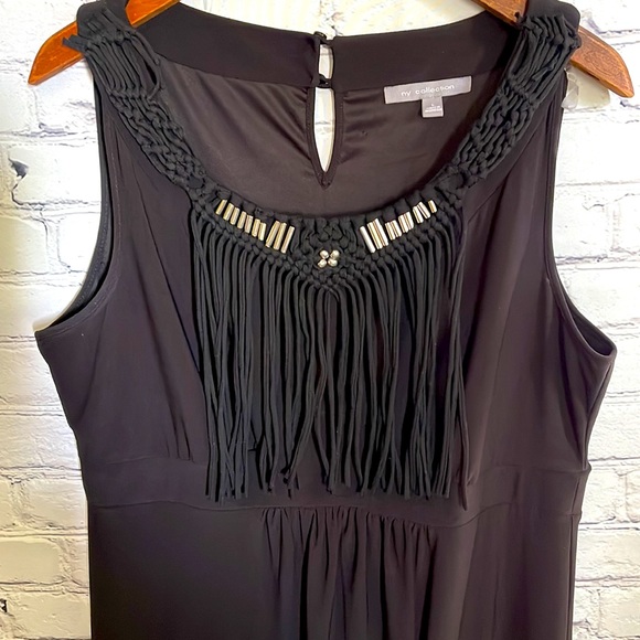 NY Collection Black Maxi Tank Dress Size L - Picture 2 of 6